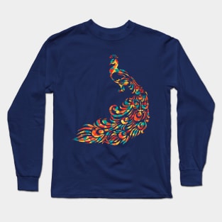 Peacock Beauty Abstract Long Sleeve T-Shirt